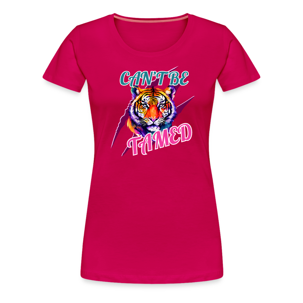 CAN'T BE TAMED Women’s Premium T-Shirt - dark pink