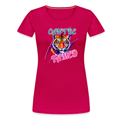 CAN'T BE TAMED Women’s Premium T-Shirt - dark pink