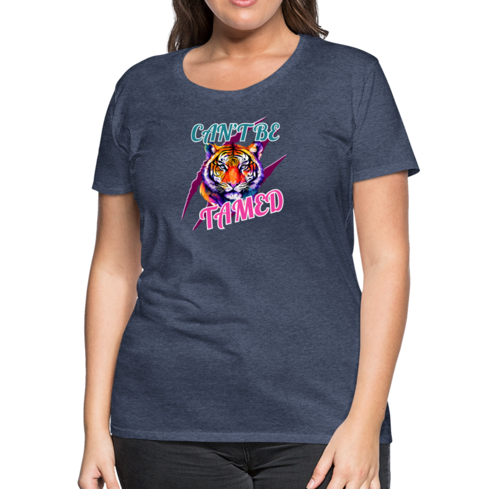 CAN'T BE TAMED Women’s Premium T-Shirt - heather blue