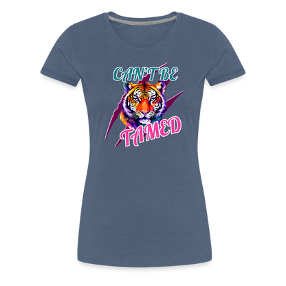 CAN'T BE TAMED Women’s Premium T-Shirt - heather blue