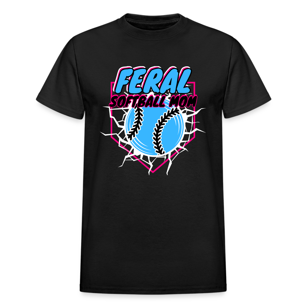 FERAL SOFTBALL Gildan Ultra Cotton Adult T-Shirt - black