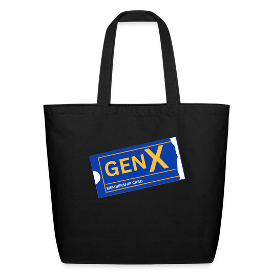 GEN X MEMBER Eco-Friendly Cotton Tote - black