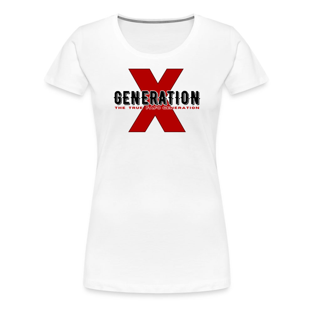 GEN X FAFO Women’s Premium T-Shirt - white