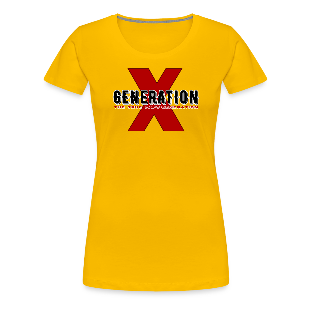 GEN X FAFO Women’s Premium T-Shirt - sun yellow