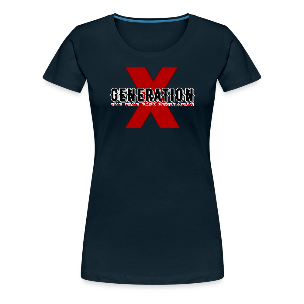 GEN X FAFO Women’s Premium T-Shirt - deep navy