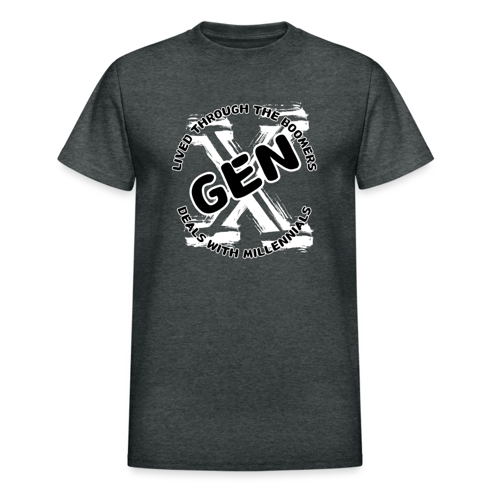 GEN X 2 Gildan Ultra Cotton Adult T-Shirt - deep heather