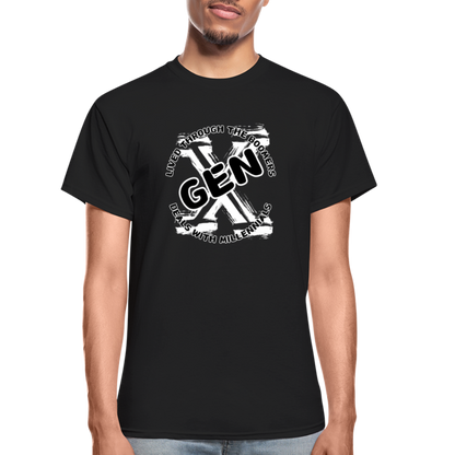 GEN X 2 Gildan Ultra Cotton Adult T-Shirt - black