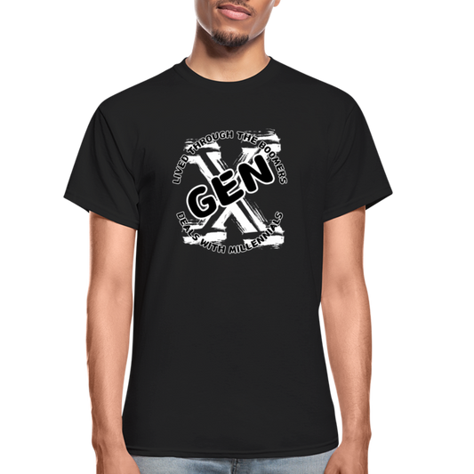 GEN X 2 Gildan Ultra Cotton Adult T-Shirt - black