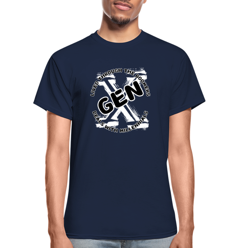 GEN X 2 Gildan Ultra Cotton Adult T-Shirt - navy