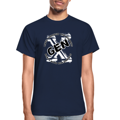 GEN X 2 Gildan Ultra Cotton Adult T-Shirt - navy