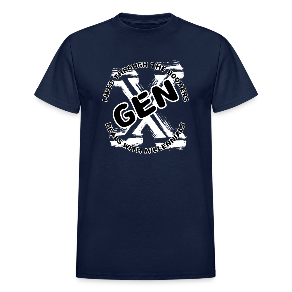 GEN X 2 Gildan Ultra Cotton Adult T-Shirt - navy