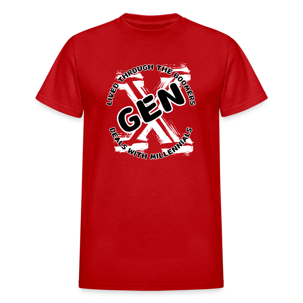 GEN X 2 Gildan Ultra Cotton Adult T-Shirt - red