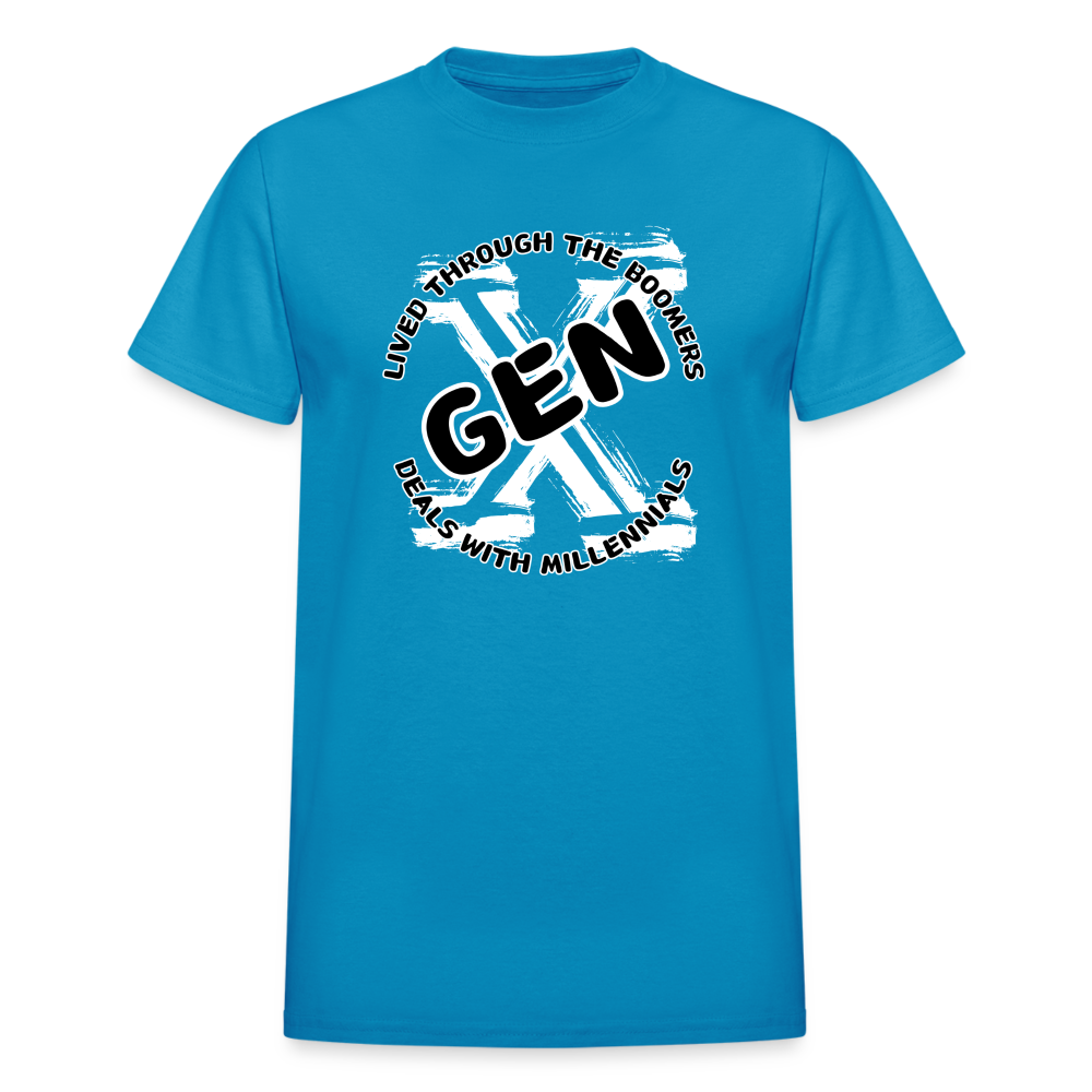 GEN X 2 Gildan Ultra Cotton Adult T-Shirt - turquoise