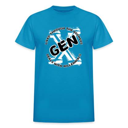 GEN X 2 Gildan Ultra Cotton Adult T-Shirt - turquoise