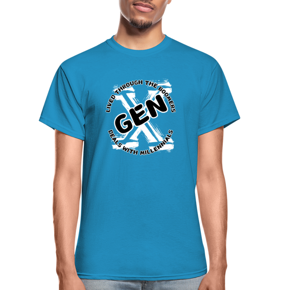 GEN X 2 Gildan Ultra Cotton Adult T-Shirt - turquoise