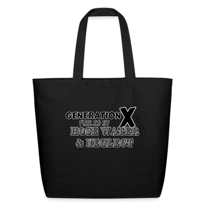 GEN X HOSE WATER AND NEGLECT Eco-Friendly Cotton Tote - black
