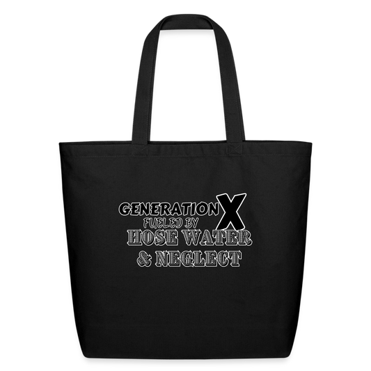 GEN X HOSE WATER AND NEGLECT Eco-Friendly Cotton Tote - black