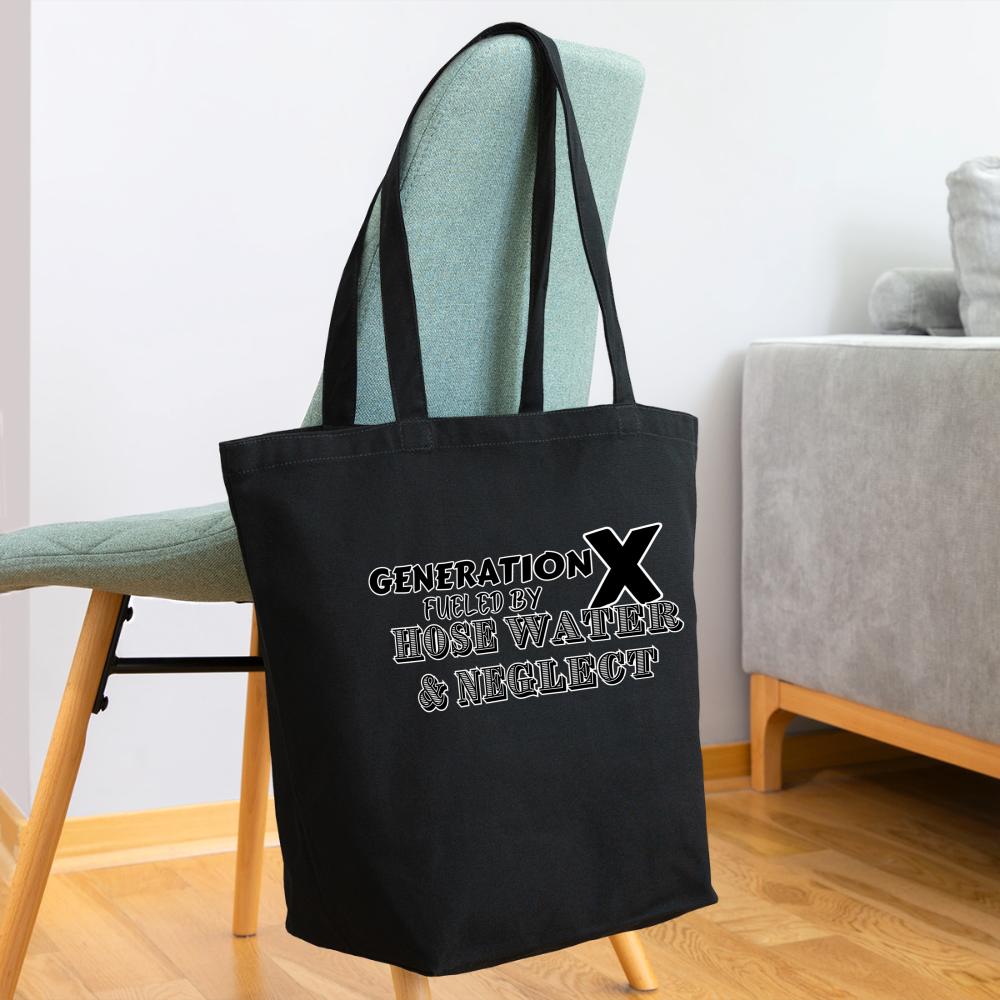 GEN X HOSE WATER AND NEGLECT Eco-Friendly Cotton Tote - black