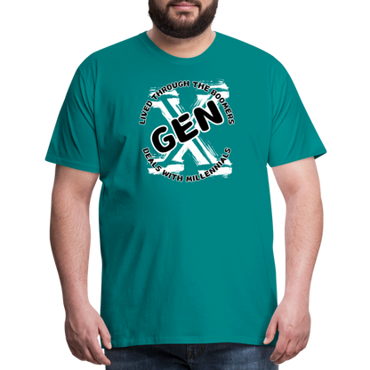GEN X 2 Men's Premium T-Shirt - teal