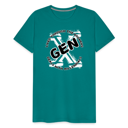 GEN X 2 Men's Premium T-Shirt - teal