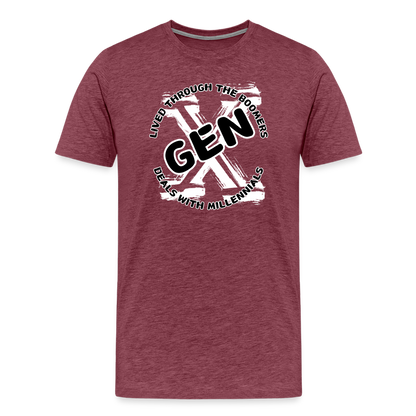 GEN X 2 Men's Premium T-Shirt - heather burgundy