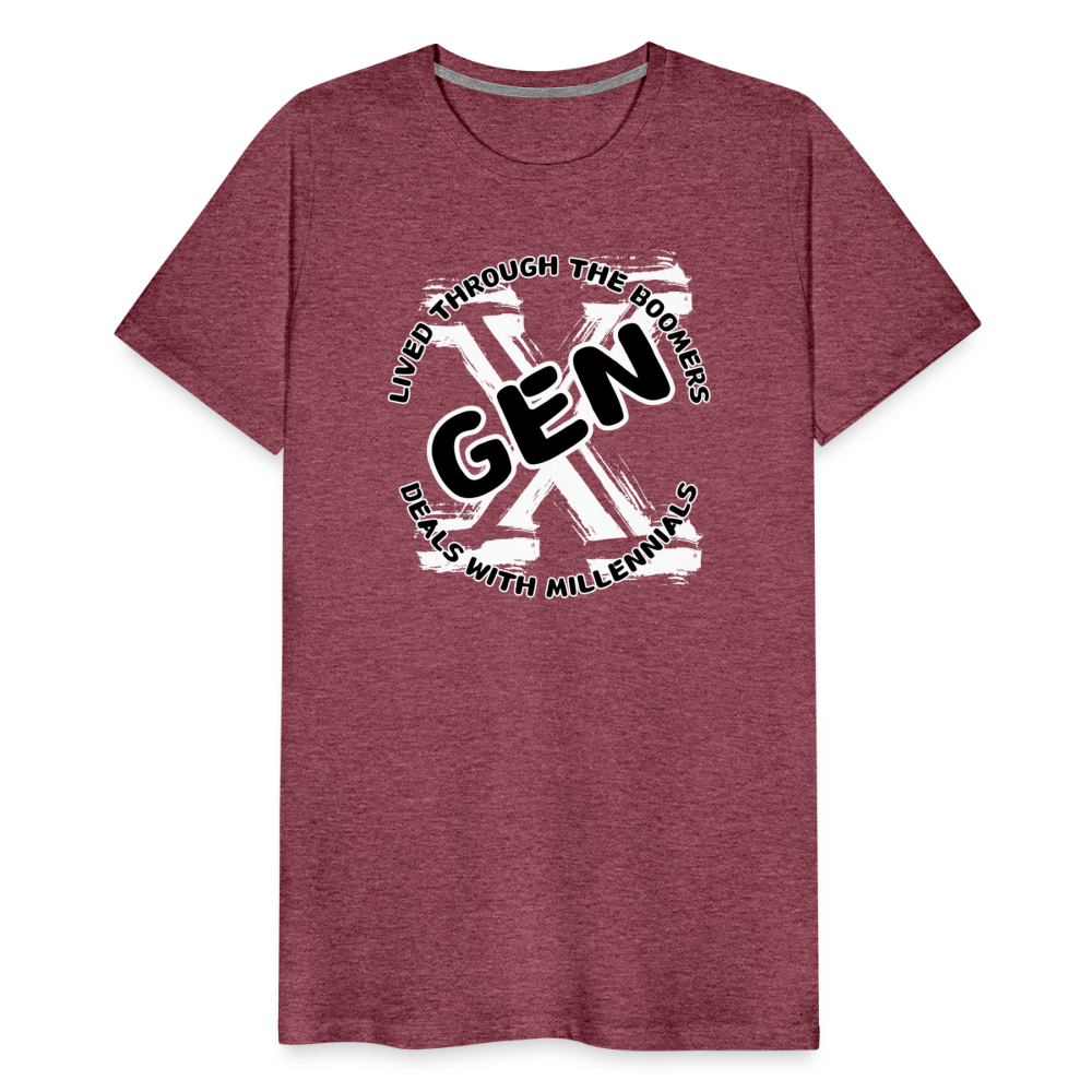 GEN X 2 Men's Premium T-Shirt - heather burgundy