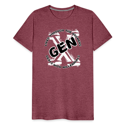 GEN X 2 Men's Premium T-Shirt - heather burgundy