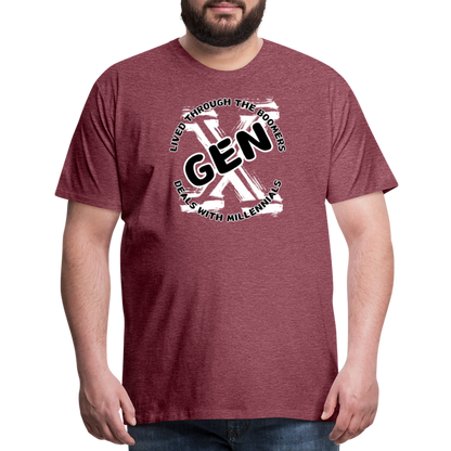 GEN X 2 Men's Premium T-Shirt - heather burgundy