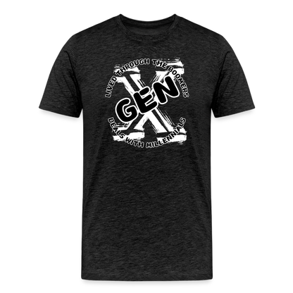 GEN X 2 Men's Premium T-Shirt - charcoal grey