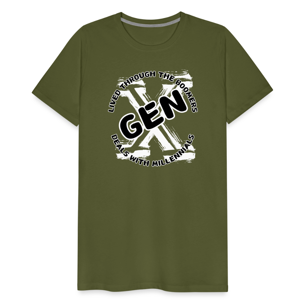 GEN X 2 Men's Premium T-Shirt - olive green