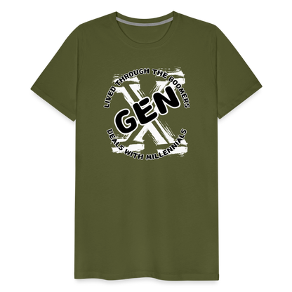 GEN X 2 Men's Premium T-Shirt - olive green