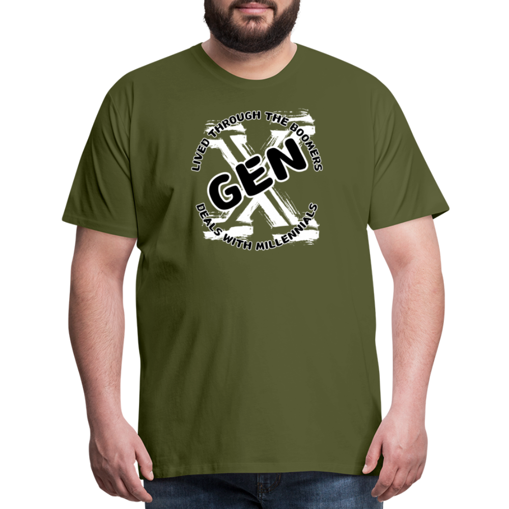GEN X 2 Men's Premium T-Shirt - olive green