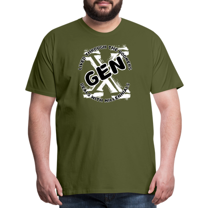 GEN X 2 Men's Premium T-Shirt - olive green