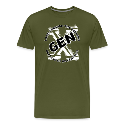 GEN X 2 Men's Premium T-Shirt - olive green