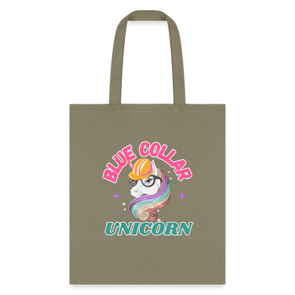BLUE COLLAR UNICORN Tote Bag - khaki