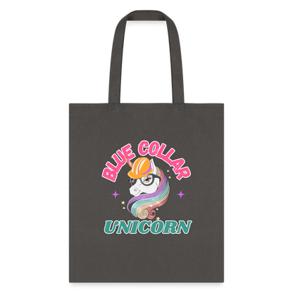 BLUE COLLAR UNICORN Tote Bag - charcoal