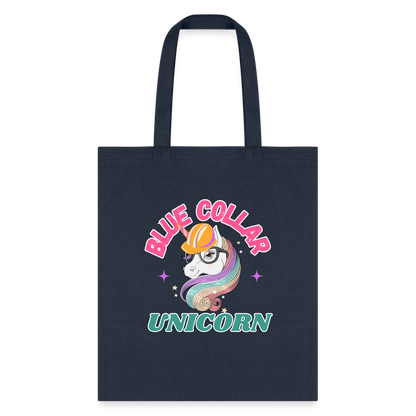 BLUE COLLAR UNICORN Tote Bag - navy