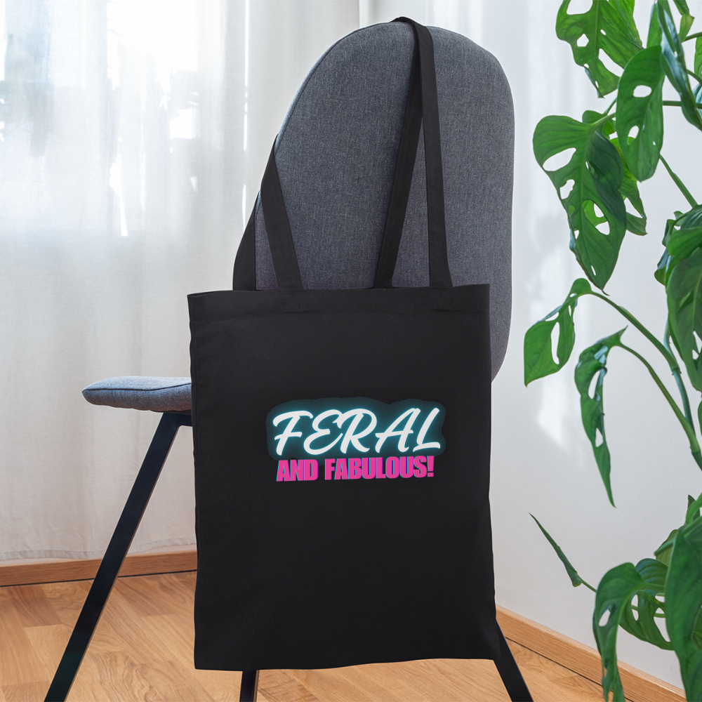 FERAL AND FABULOUS Tote Bag - black