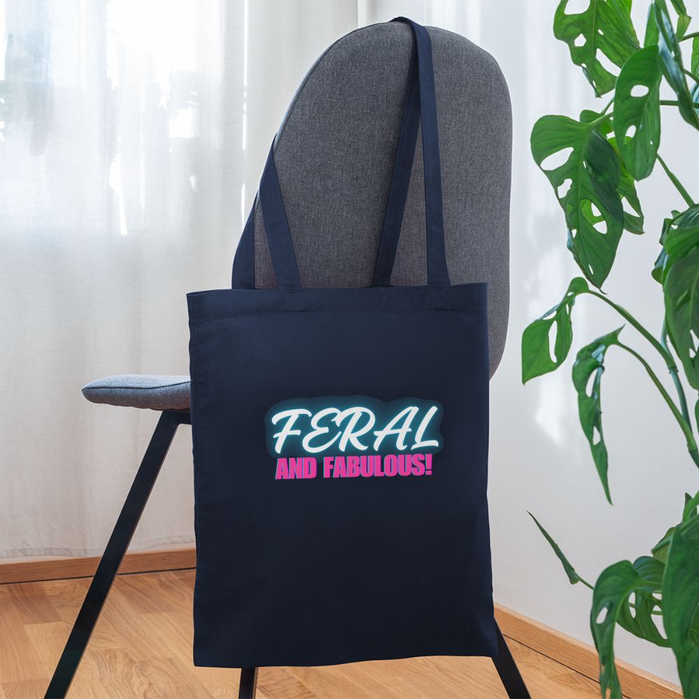 FERAL AND FABULOUS Tote Bag - navy