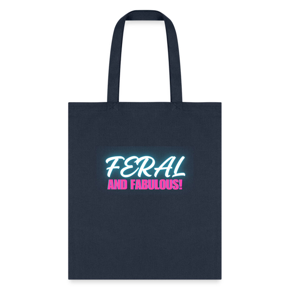 FERAL AND FABULOUS Tote Bag - navy