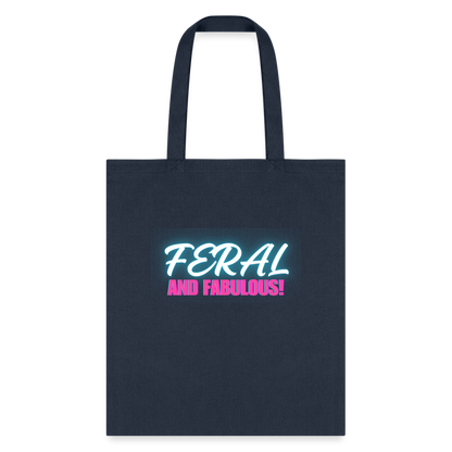 FERAL AND FABULOUS Tote Bag - navy