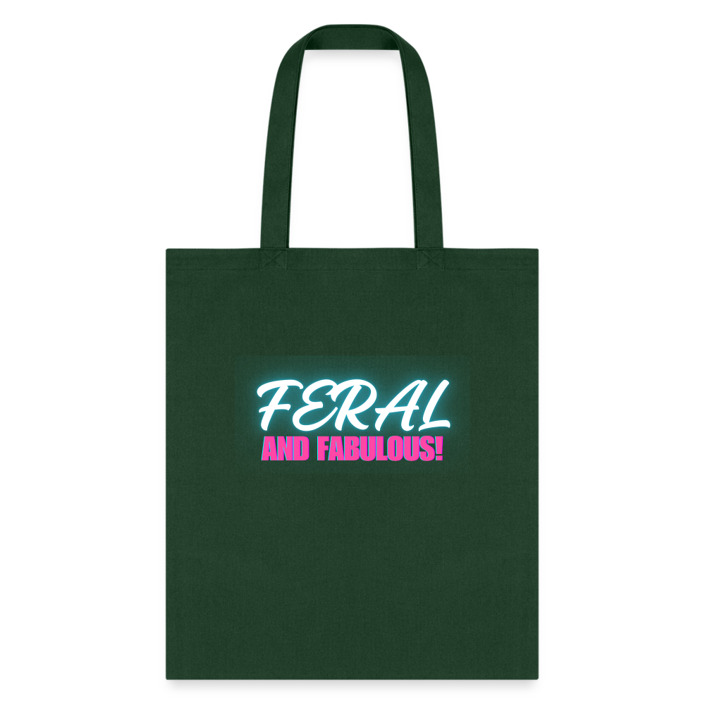 FERAL AND FABULOUS Tote Bag - forest green