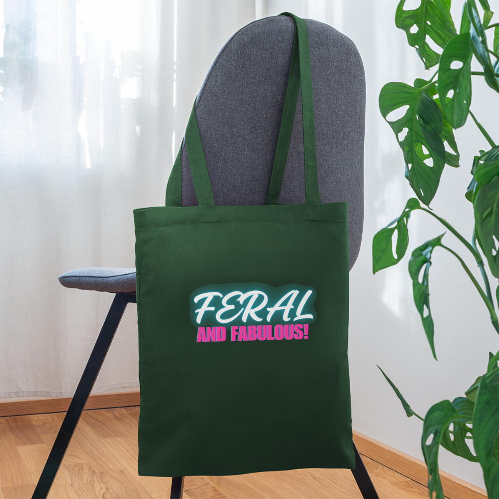 FERAL AND FABULOUS Tote Bag - forest green