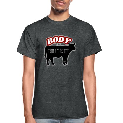 BODY BY BRISKET Gildan Ultra Cotton Adult T-Shirt - deep heather