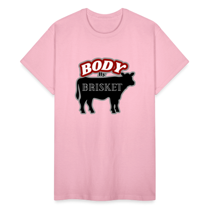 BODY BY BRISKET Gildan Ultra Cotton Adult T-Shirt - light pink