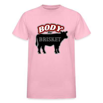 BODY BY BRISKET Gildan Ultra Cotton Adult T-Shirt - light pink