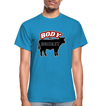 BODY BY BRISKET Gildan Ultra Cotton Adult T-Shirt - turquoise