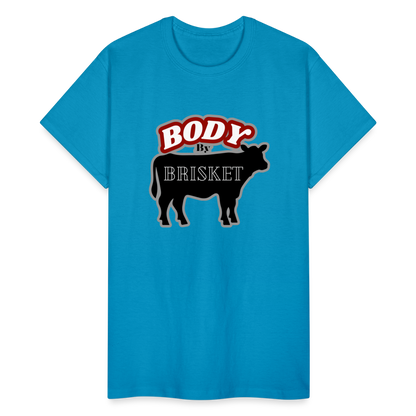 BODY BY BRISKET Gildan Ultra Cotton Adult T-Shirt - turquoise