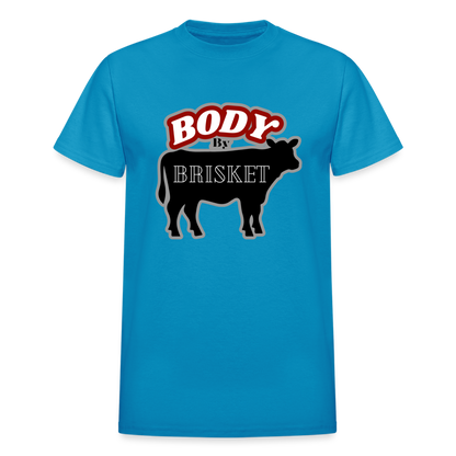 BODY BY BRISKET Gildan Ultra Cotton Adult T-Shirt - turquoise