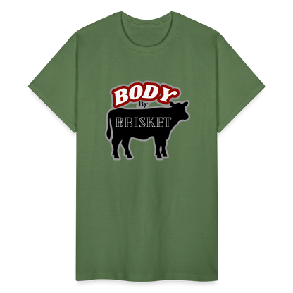 BODY BY BRISKET Gildan Ultra Cotton Adult T-Shirt - military green